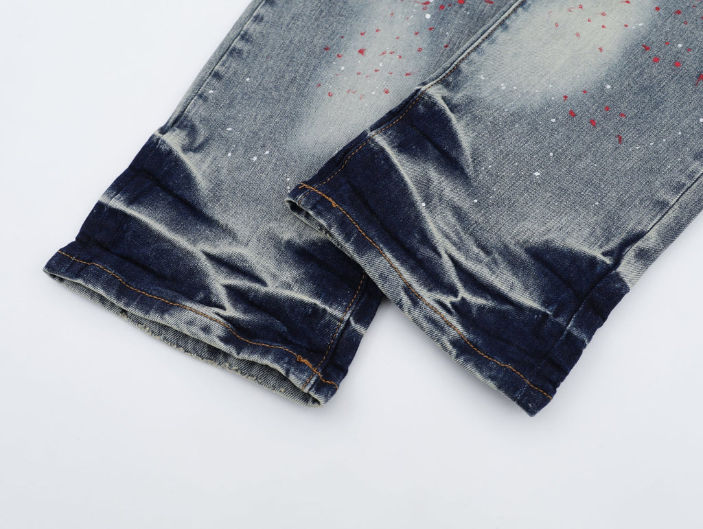 P505 Red/White dotted Jeans