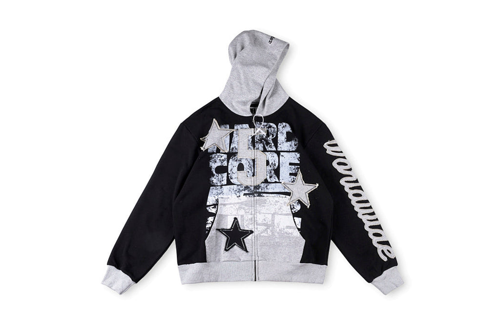 Sp5der Triple 5 Stitch Zip Up Hoodie Green