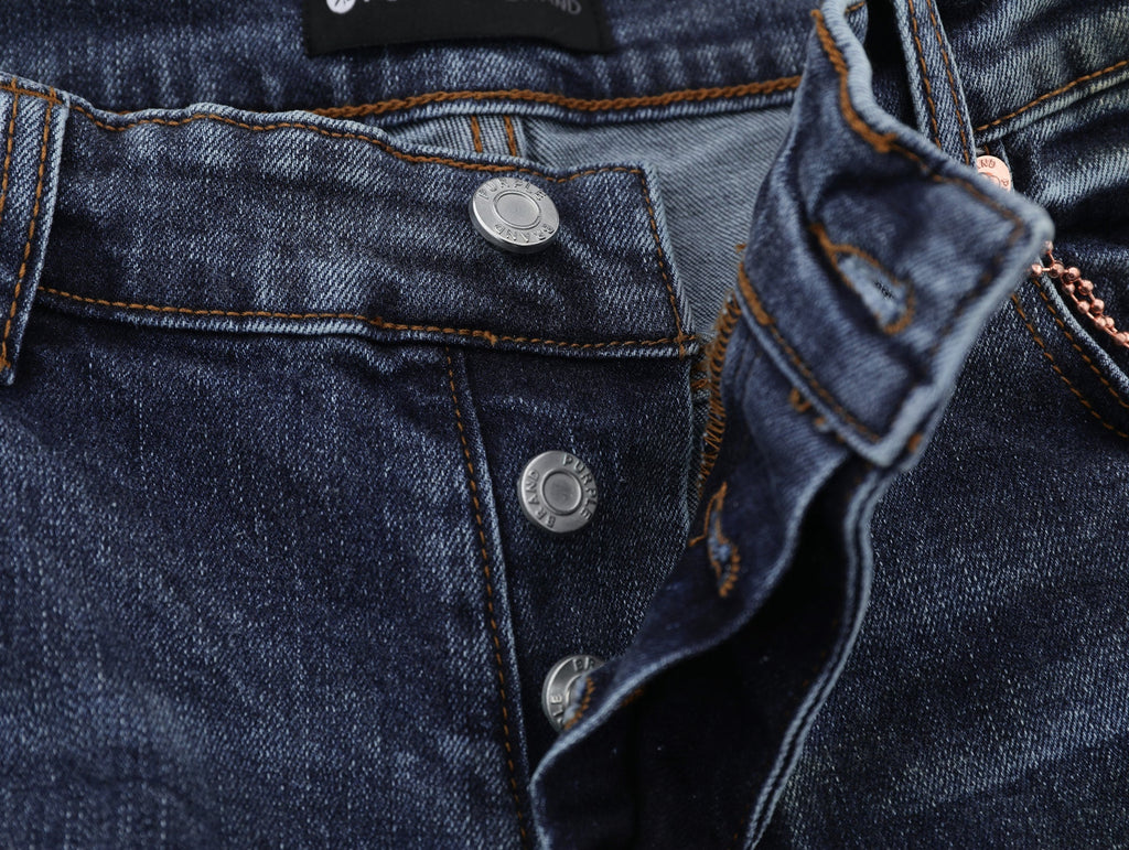 P503 Blue Painted Jeans
