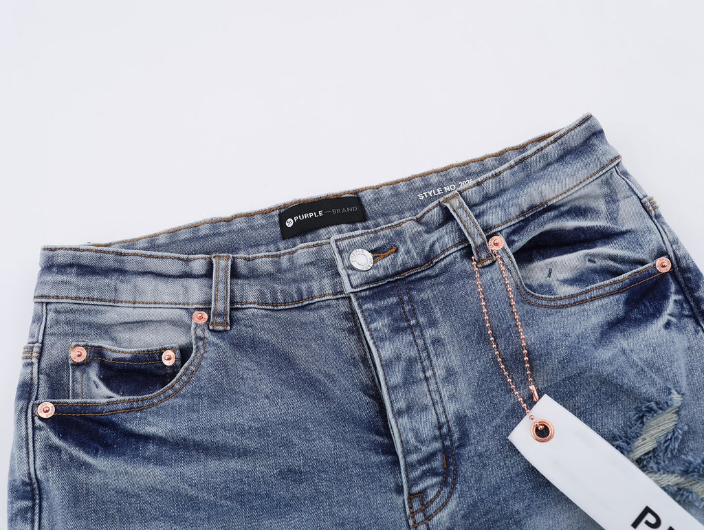 P117 Distressed Low Cuffed Jeans