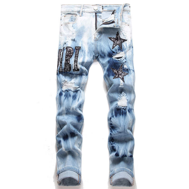 'Star Patched Blue' Jeans