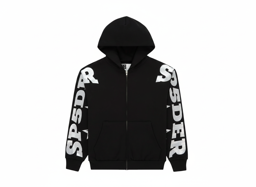 Sp5der MX555 Zip Hoodie Heather Grey