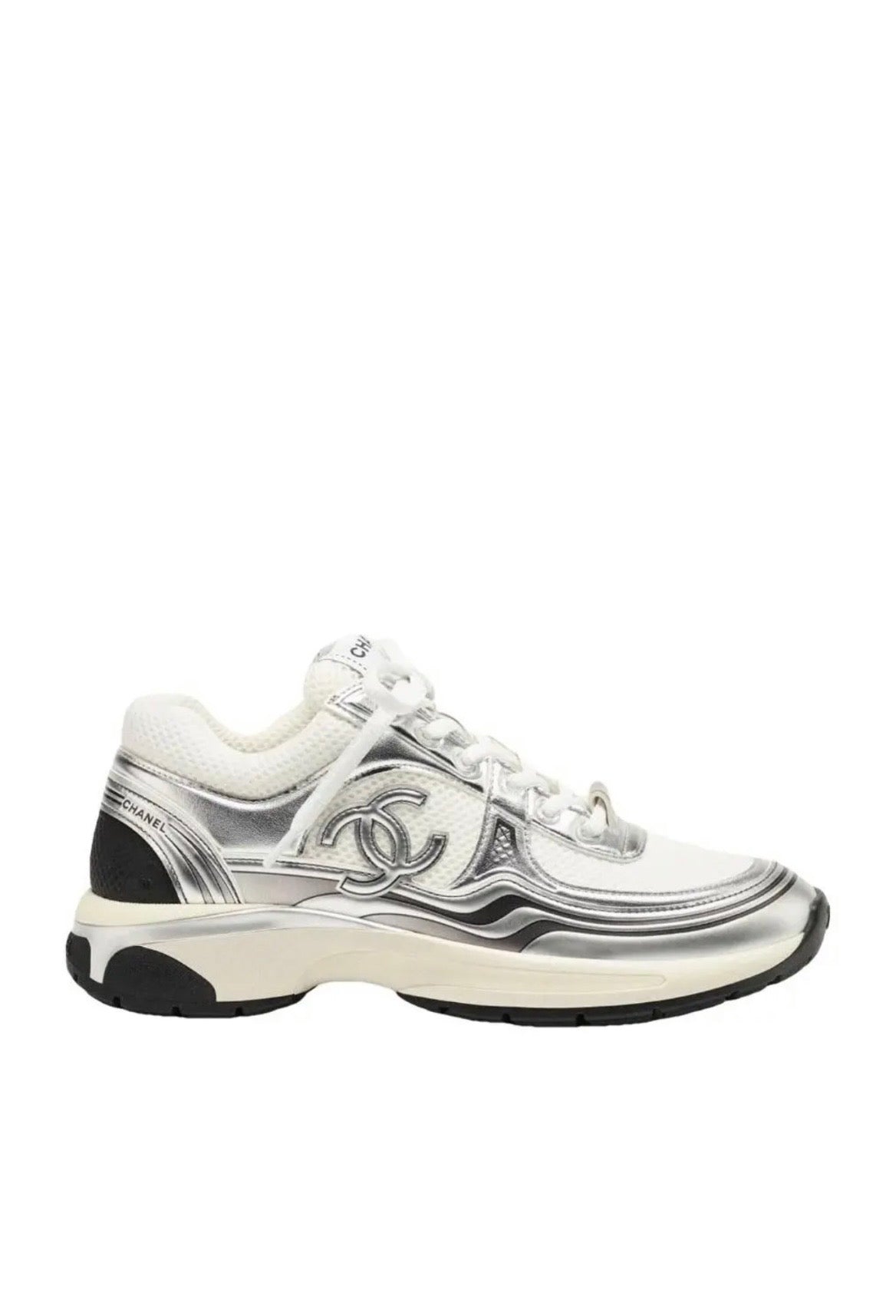 Chanel Trainers | White Silver