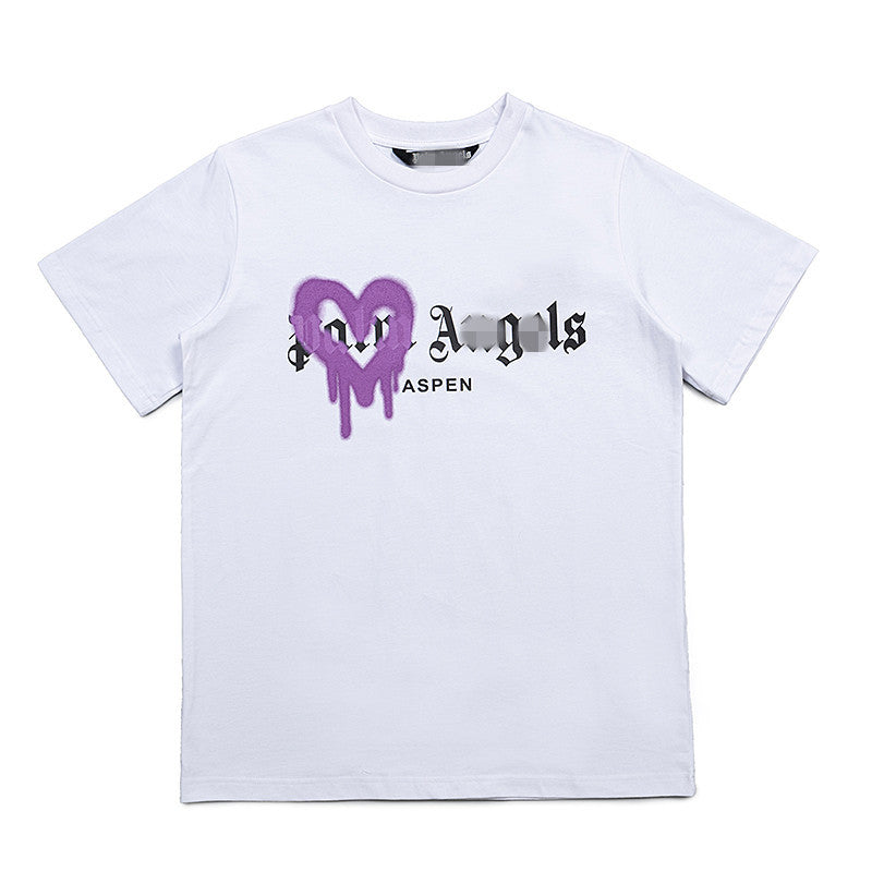 White Paln Heart Purple