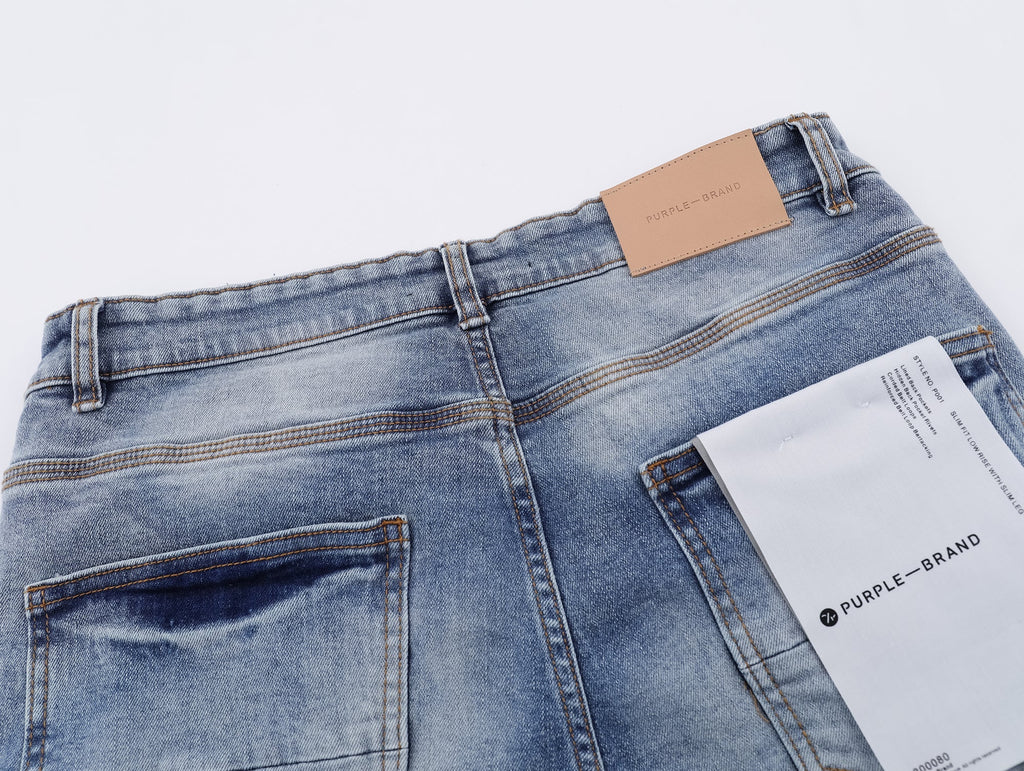 P117 Distressed Low Cuffed Jeans